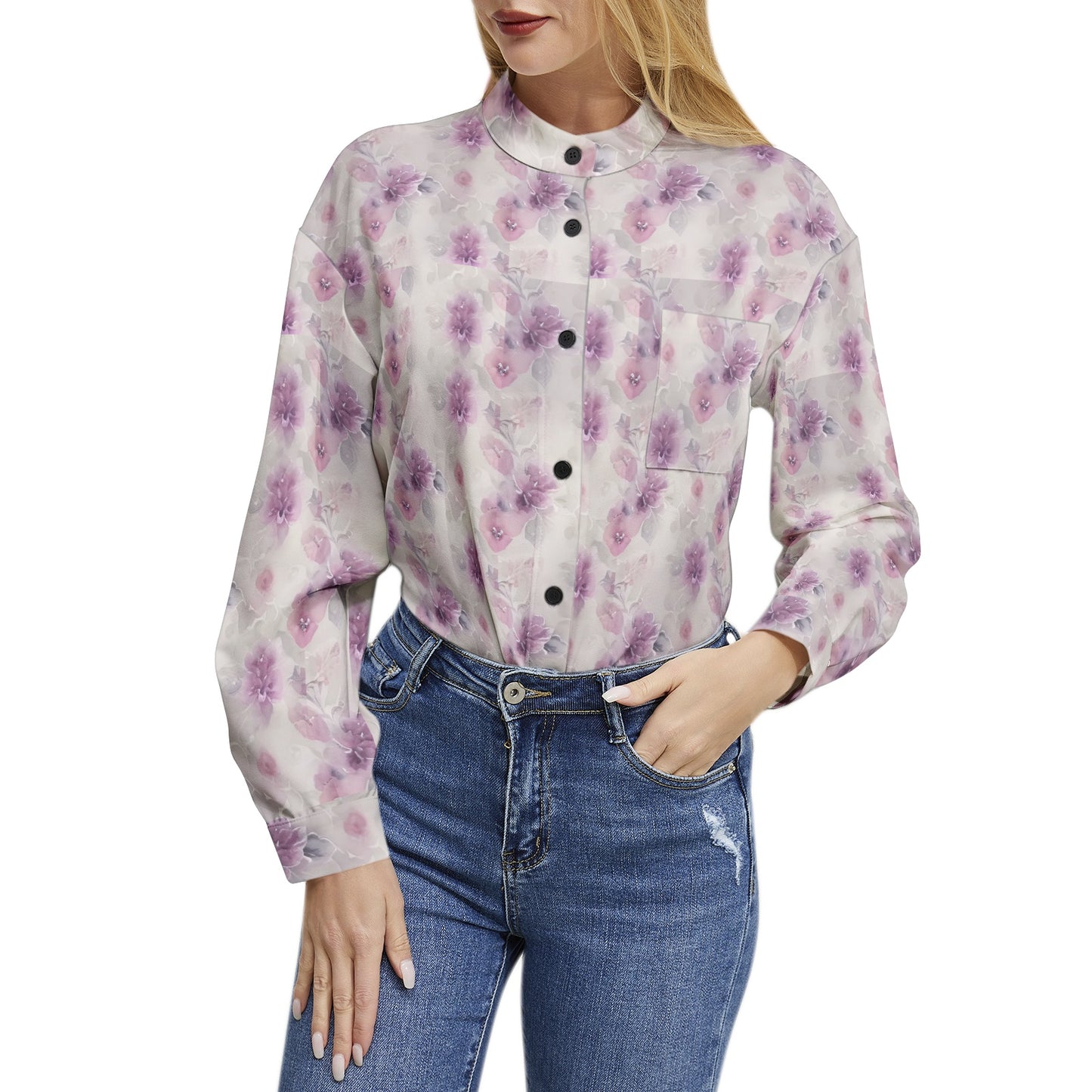 Long Sleeve Button Up Casual Shirt Top