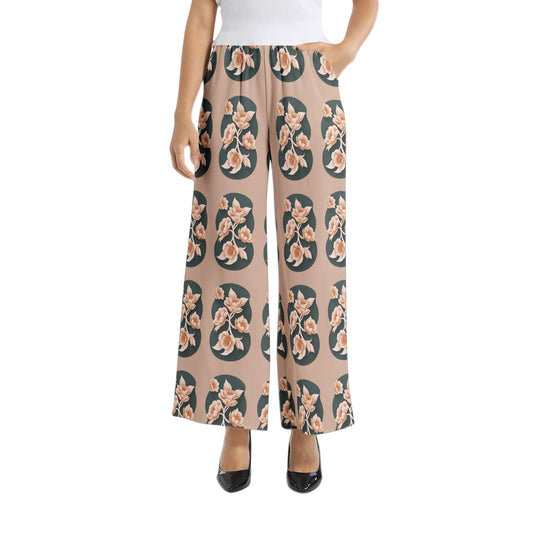 Elastic Waist Wide Leg Pant