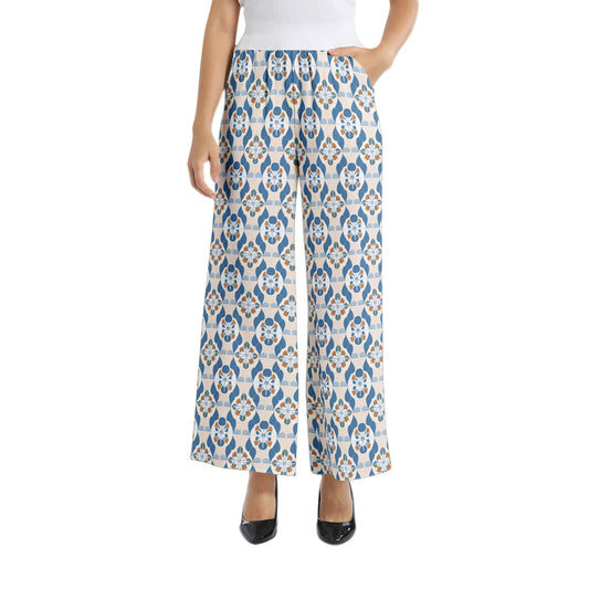 Elastic Waist Wide Leg Pant