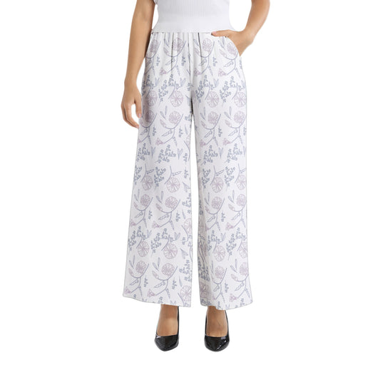 Elastic Waist Wide Leg Pant